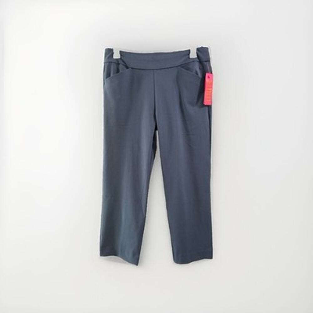 NWT Lilly Pulitzer Alston Luxletic Crop Pants Navy Size 12 UPF 50+